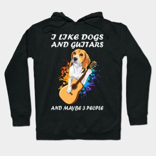 I Like Dogs And Guitars And Maybe 3 People Hoodie